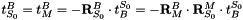 $ t_{S_0}^B=t_M^B=-\mathbf{R}_{S_0}^B\cdot t_B^{S_0}=-\mathbf{R}_M^B\cdot\mathbf{R}_{S_0}^M\cdot t_B^{S_0} $